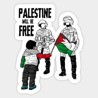 free palestine, the strongest kids ever Sticker